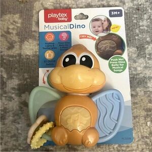 Playtex Musical Dino Toy - Tan and Blue